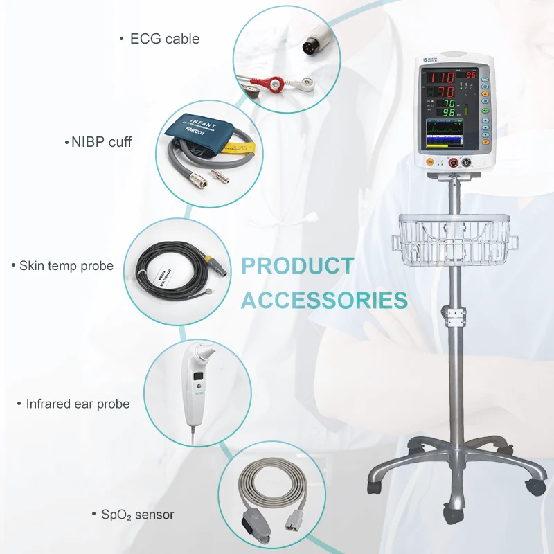 Lepu Creative Medical PC-900Pro All-in-one Vital Signs Monitor 3.5-inch Screen