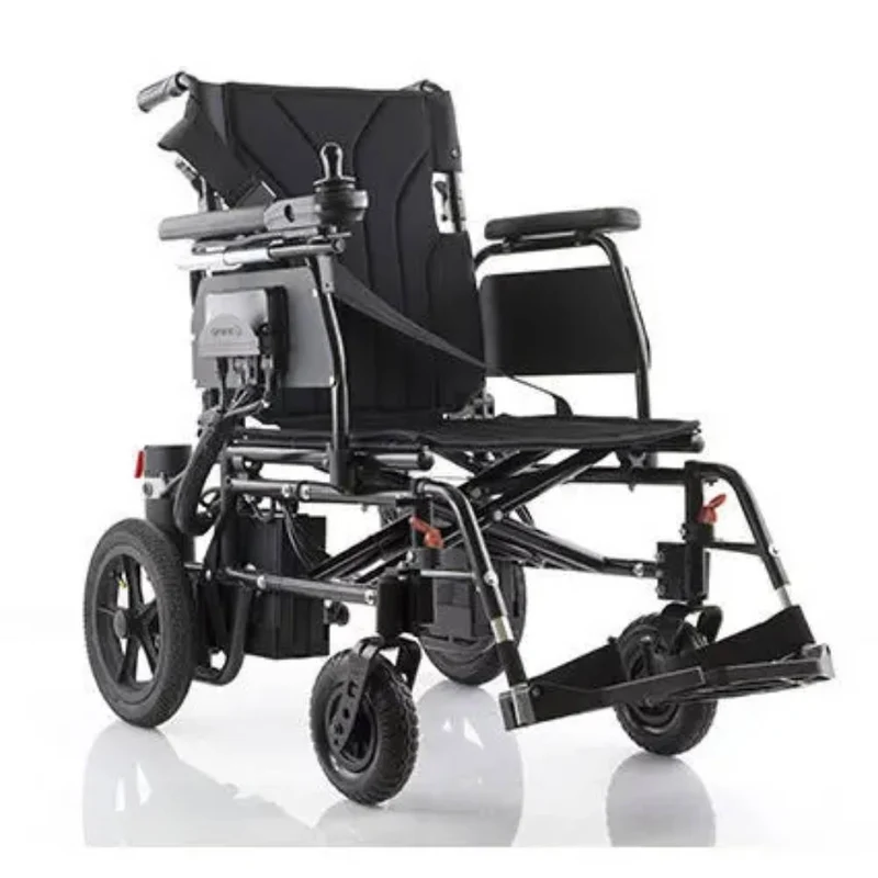 Comfort Traveller LY-EB103-S-A01 18-Inch Foldable Electric Wheelchair, Steel Frame – Black