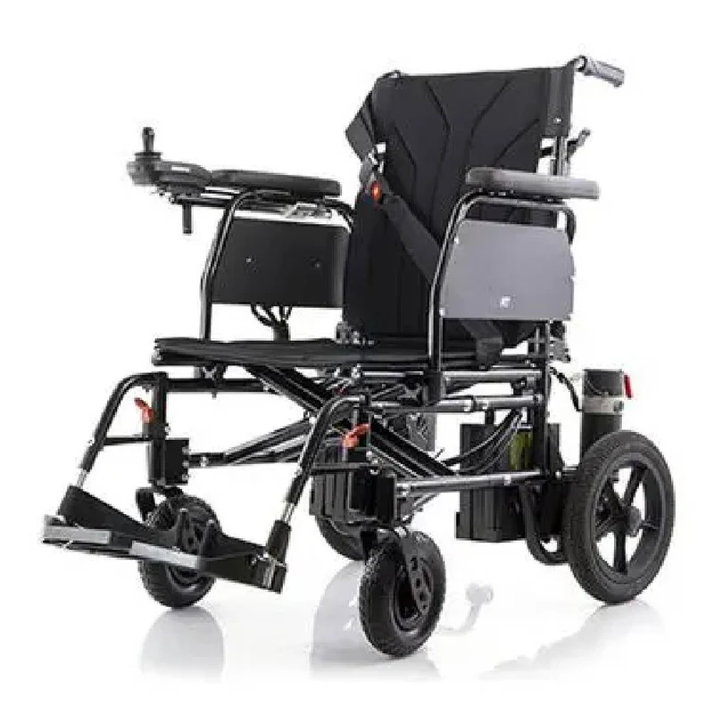Comfort Traveller LY-EB103-S-A01 18-Inch Foldable Electric Wheelchair, Steel Frame – Black
