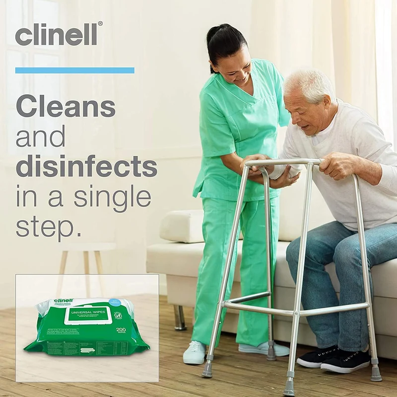 Clinell Universal Sanitising Wipes 200 Pack – Multi-Surface Cleaning & Sanitising Wipes