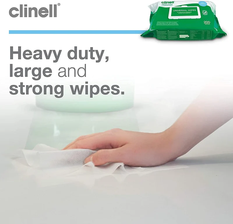Clinell Universal Sanitising Wipes 200 Pack – Multi-Surface Cleaning & Sanitising Wipes
