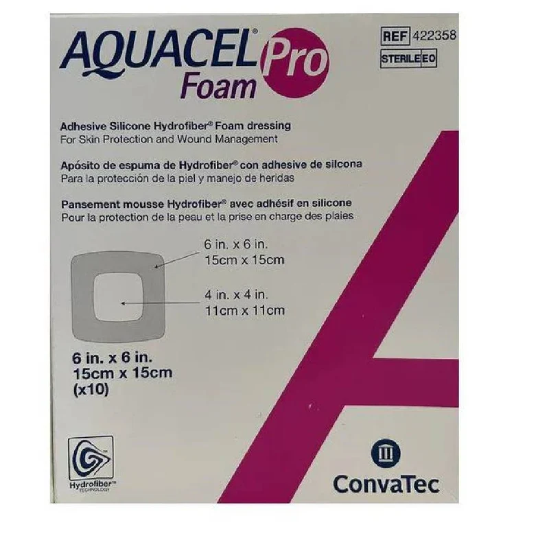 ConvaTec AQUACEL Foam Pro Dressing – Square, 15cm x 15cm