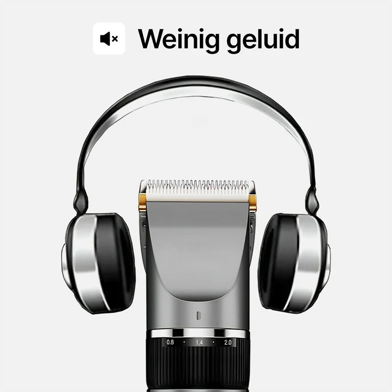 Tondeuse voor mannen / elektrisch oplaadbare baardtrimmer / ook geschikt voor honden / met geleidingskammen / 5 standen / eenvoudig te reinigen