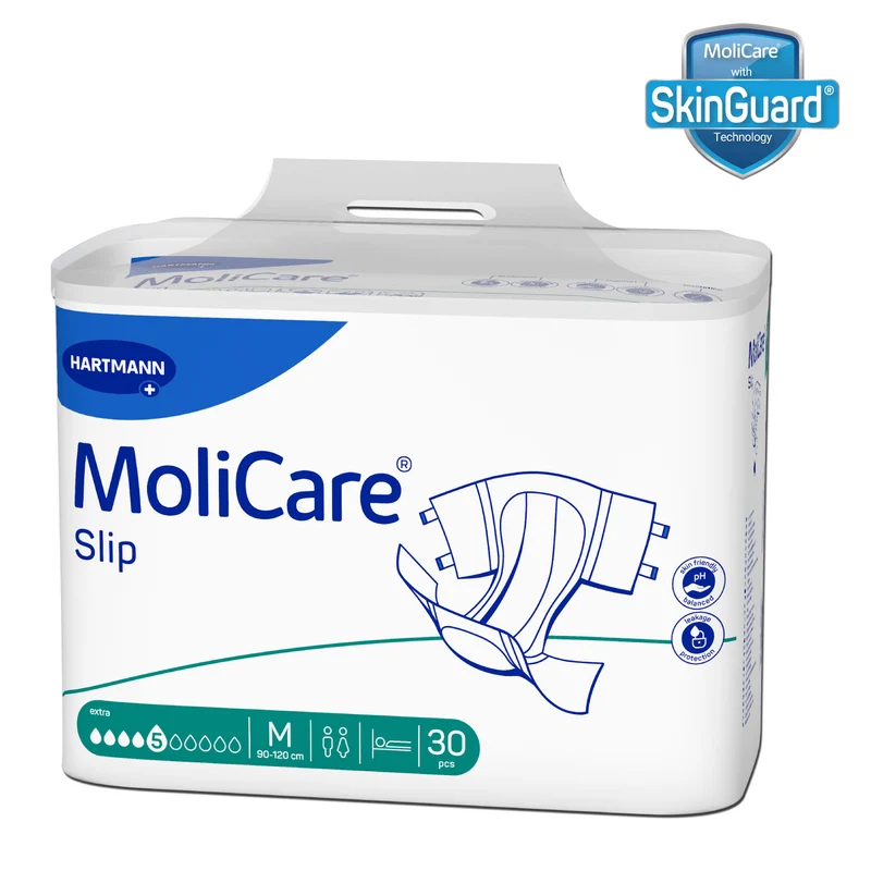 Adult Diaper Pants MoliCare Slip Extra Green, Diapers pants for adult incontinence, Unisex, Medium, 5 drops, 30 pieces / pack