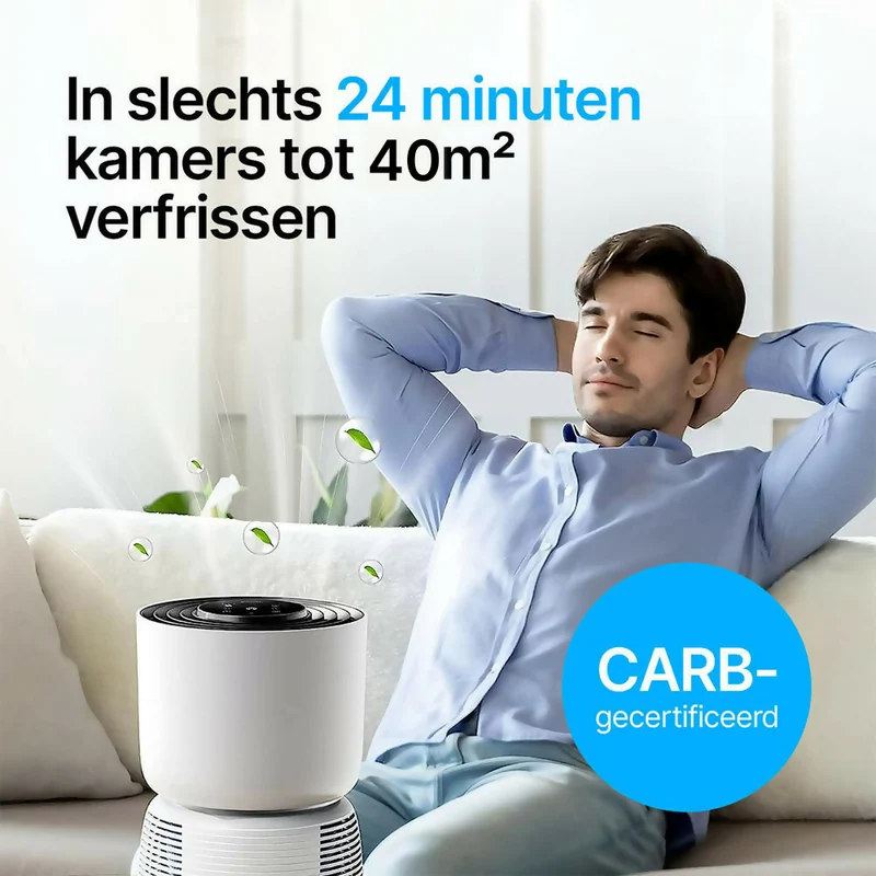 Luchtreiniger voor mensen met allergieën / H13 HEPA-filter tegen stof, schimmel, pollen, stof en geurtjes / Luchtzuiveraar / Met luchtkwaliteitsindicatielamp