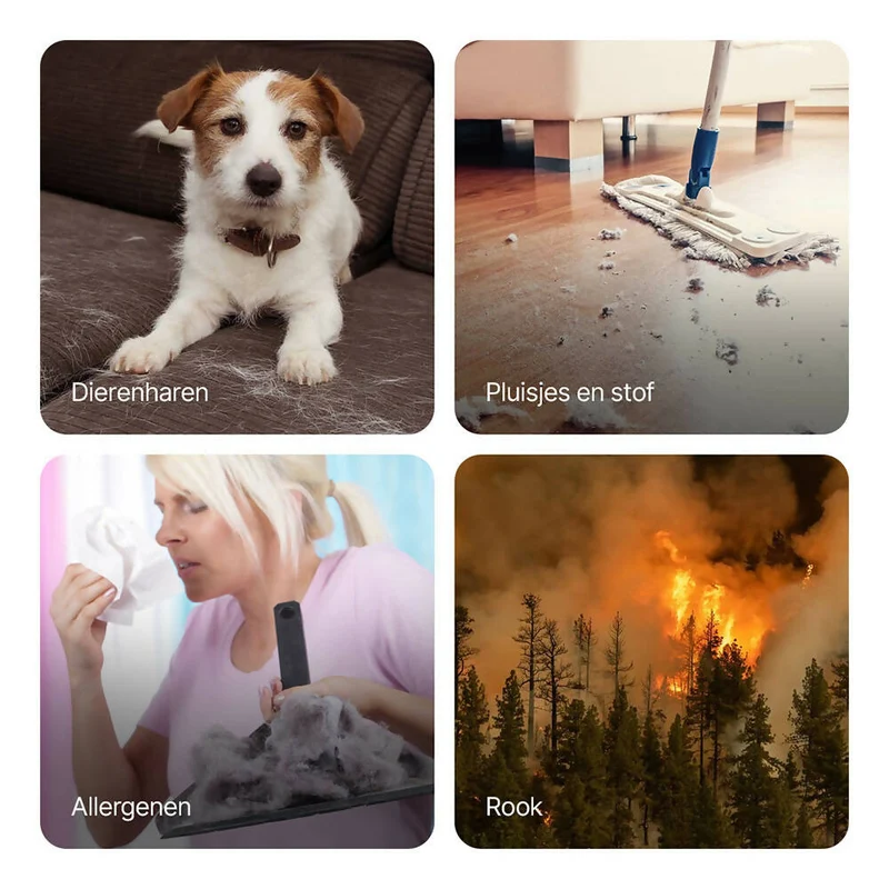 Luchtreiniger voor mensen met allergieën / H13 HEPA-filter tegen stof, schimmel, pollen, stof en geurtjes / Luchtzuiveraar / Met luchtkwaliteitsindicatielamp