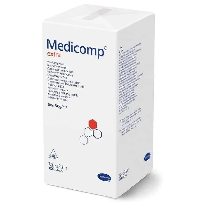 Hartmann Medicomp Extra Dressing, 7.5 x 7.5 cm, 100 Pieces
