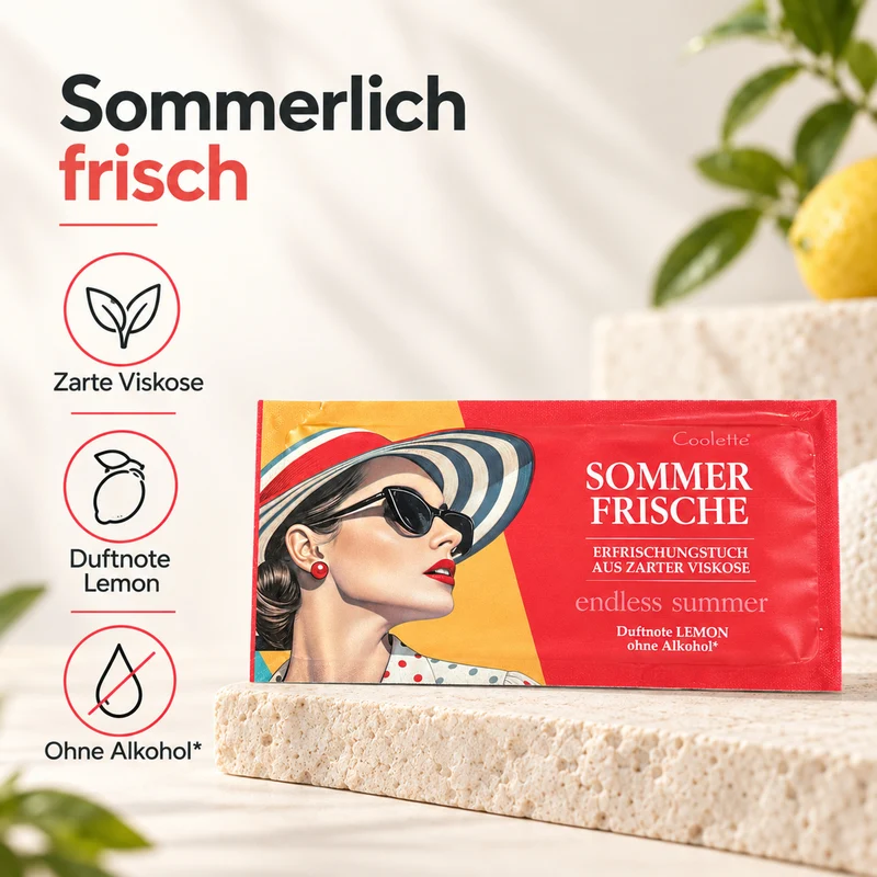 Erfrischungstuch Sommerfrische - lemonfresh aus Vlies