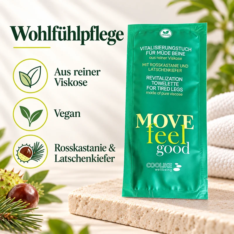 Aromatuch aus Vlies Gegen müde Beine