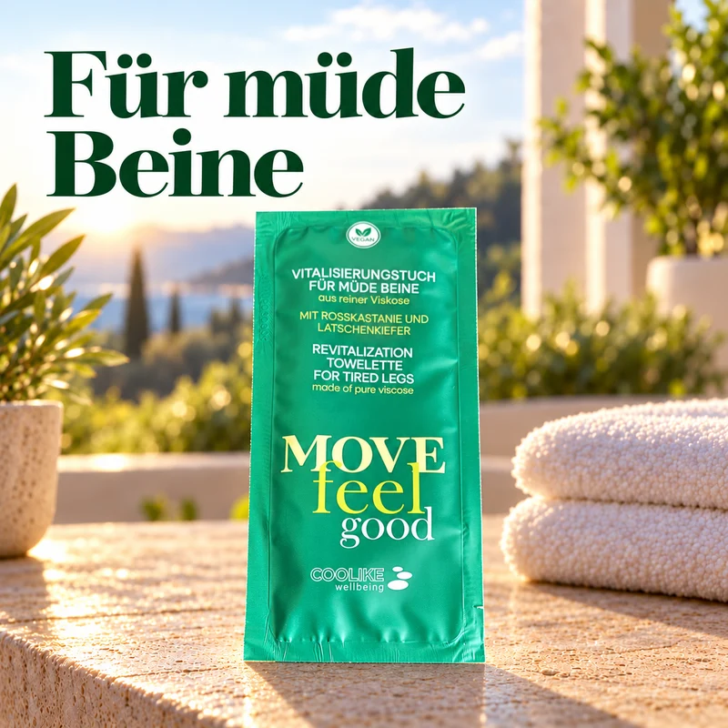 Aromatuch aus Vlies Gegen müde Beine