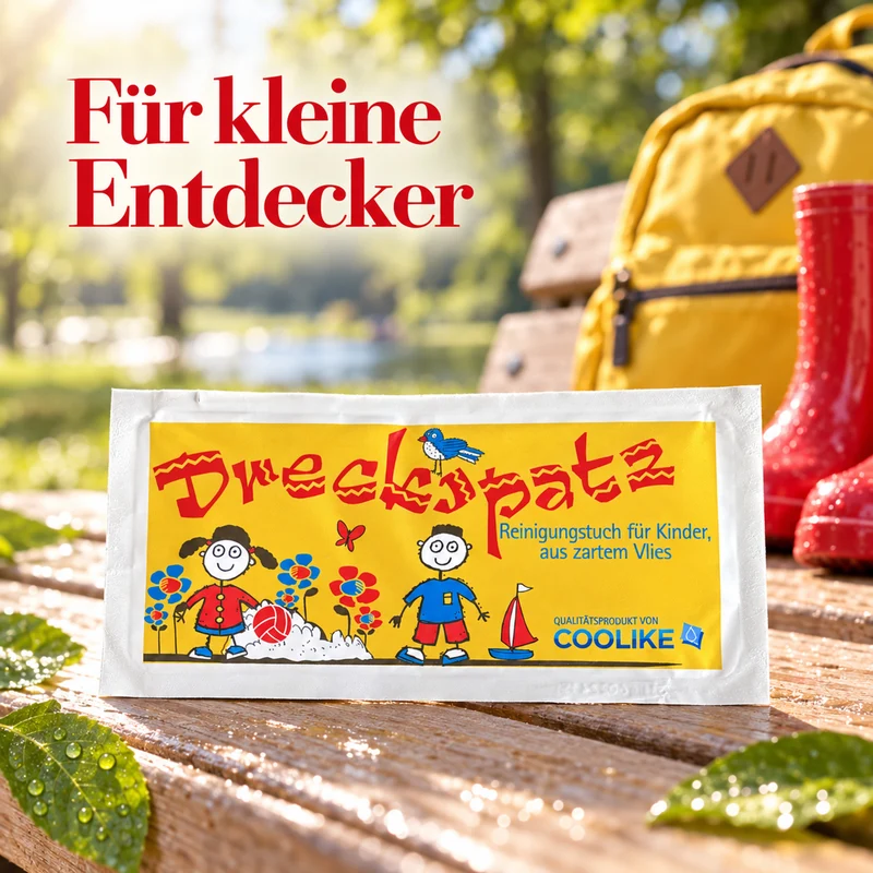 Erfrischungstuch Dreckspatz aus Vlies