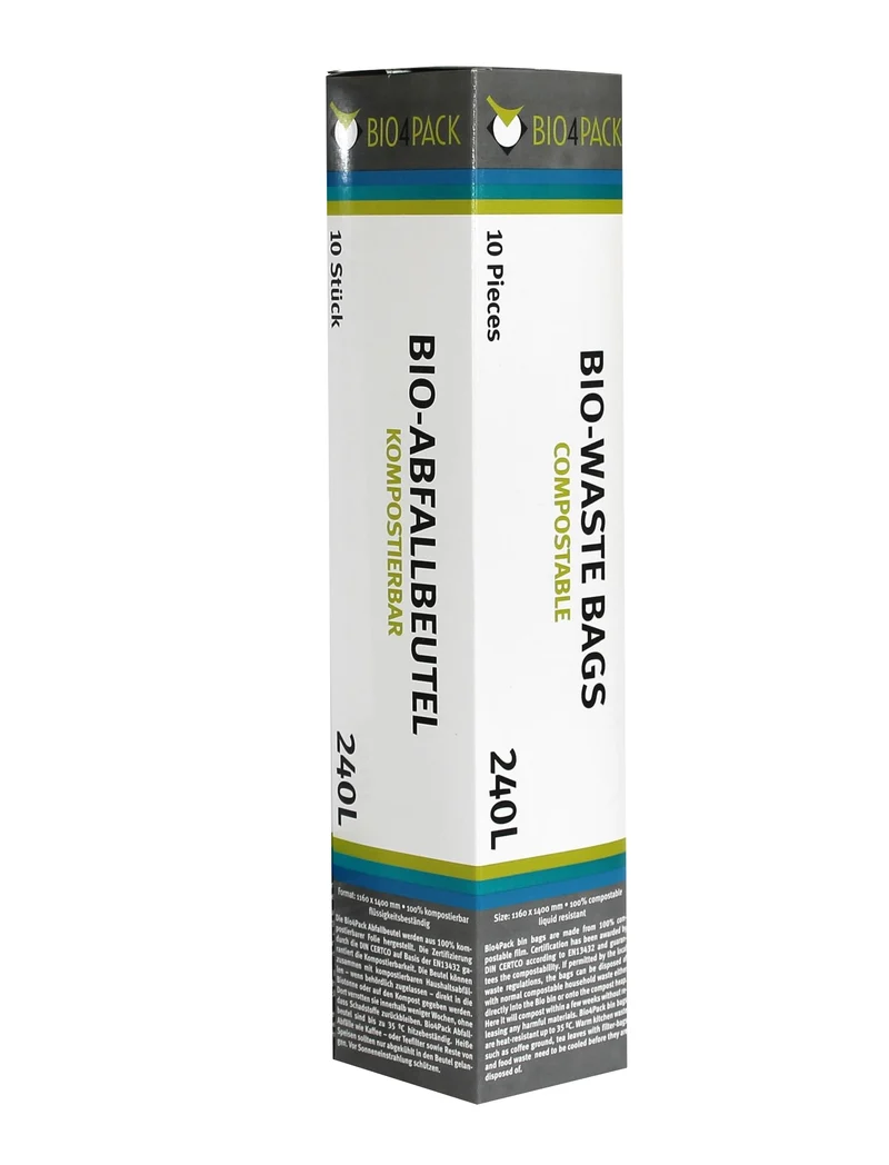 Bio Abfallbeutel | 240 Liter | 1160 x 1400 mm | 18 µ | 10 Stück/Faltschachtel