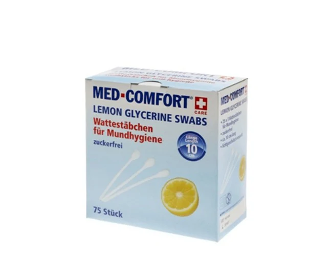 Mundpflegestäbchen Lemon zuckerfrei 10 cm 75 Stück/Packung