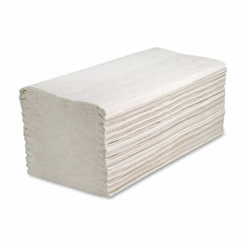 Falthandtuch | 25 x 23 cm | 2-lagig | ZZ-Falz | Weiß | 3200 Stück/Karton