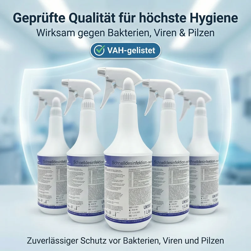 KK Schnelldesinfektion in praktischer Sprühflasche 5 x 1 Liter 3 Duftsorten