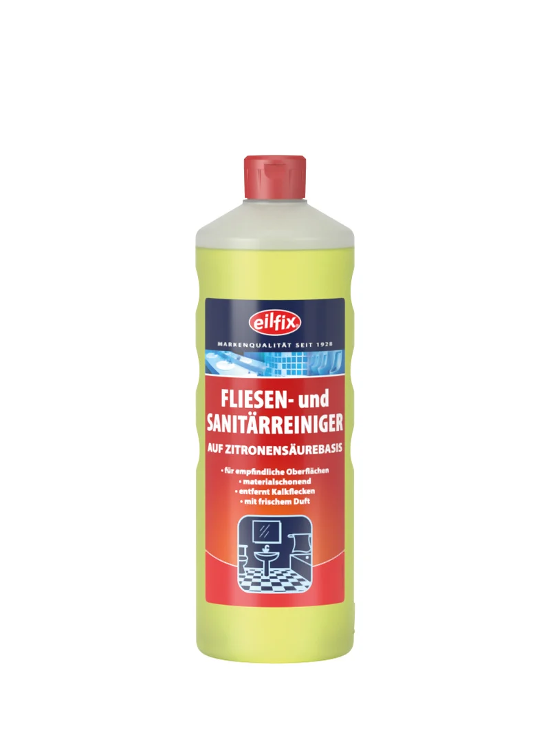 Eilfix Fliesen- und Sanitärreinger | Auf Zitronensäurebasis | 1 Liter Flasche