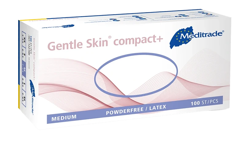 Meditrade Latexhandschuhe Gentle Skin compact+ XS - XL 100 Stück/Box