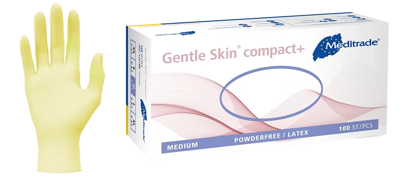Meditrade Latexhandschuhe Gentle Skin compact+ XS - XL 100 Stück/Box