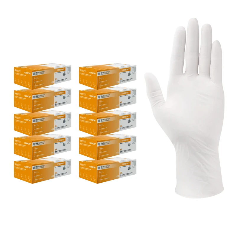 Latexhandschuhe Unigloves Comfort 1000 Stück Gr. XS-XL