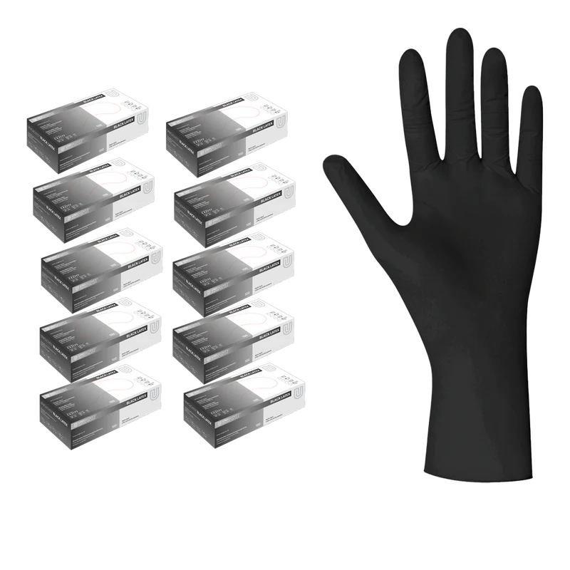 Unigloves Latexhandschuhe Black Latex | S - XL | 1.000 Stück/Karton