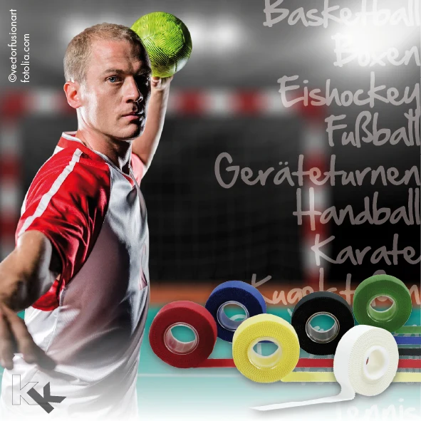 KK Sporttape 2 cm | Fingertape | verschiedene Farben | 10 m Rolle