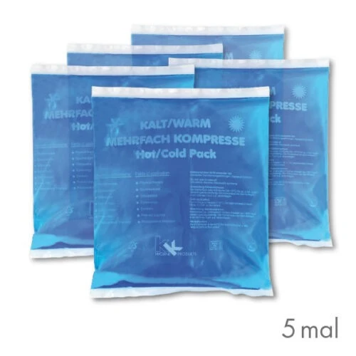 Kalt-Warm Kompressen | KK Hygiene Mehrfachkompresse | Größe: 13 x 14 cm | 5 Stück | Mikrowellengeeig