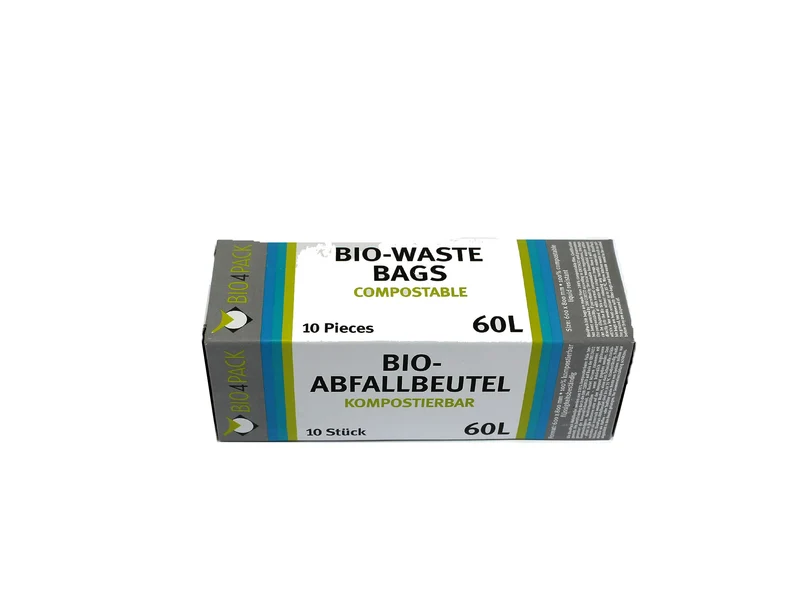 Bio Abfallbeutel | 60 Liter | 600 x 800 mm | 30 µ | 10 Stück/Faltschachtel