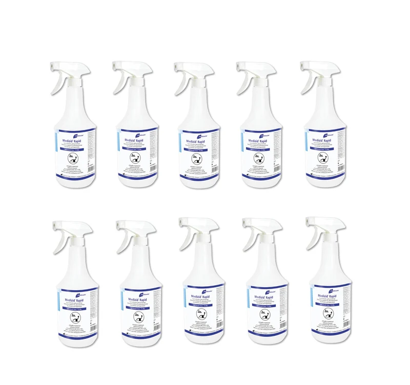 Meditrade Medizid® Rapid+ 10 x 1 Liter Sprühflasche inkl. 10 Sprühköpfe