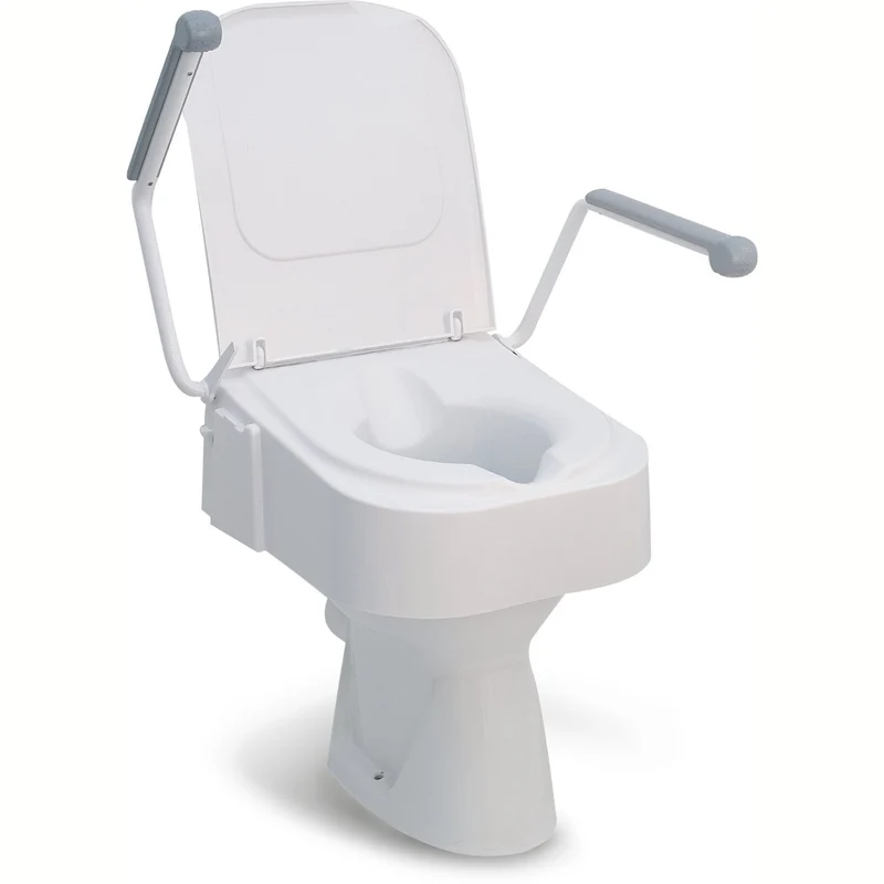 Drive Medical Toilettensitzerhöhung mit Armlehnen TSE 150 Plus, 3-fach höhenverstellbar (HMV: 33.40.01.3037)