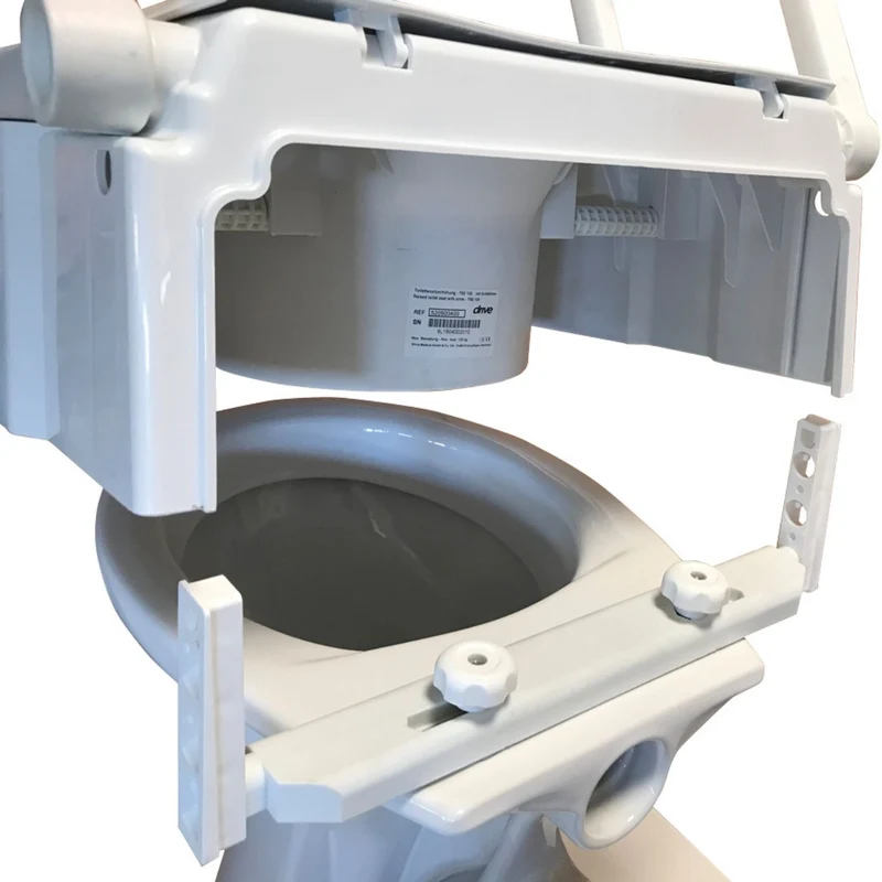 Drive Medical Toilettensitzerhöhung mit Armlehnen TSE 120 Plus, 3-fach höhenverstellbar (HMV: 33.40.01.3033)