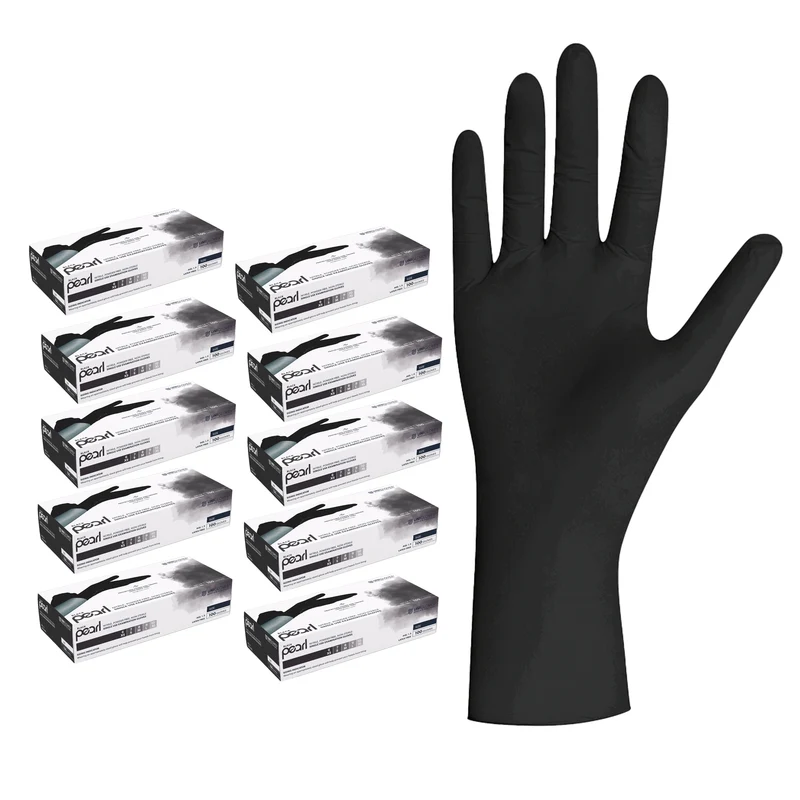 Unigloves Black Pearl Nitril Handschuhe Schwarz XS - XL