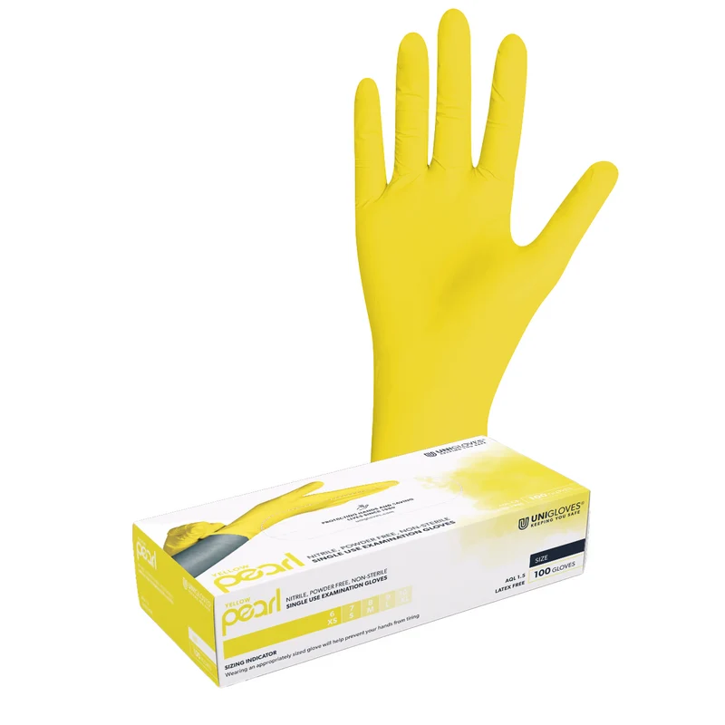 Nitrilhandschuhe Gelb Unigloves YELLOW PEARL XS-XL