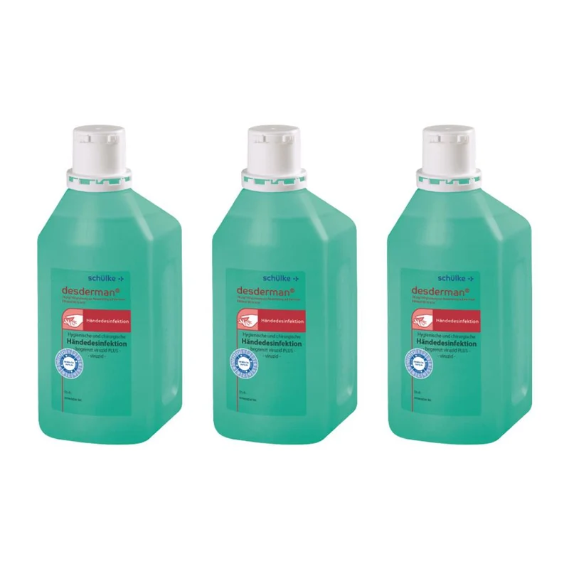 Schülke Desderman | 3 x 1000 ml | Händedesinfektionsmittel | Desinfektionsmittel