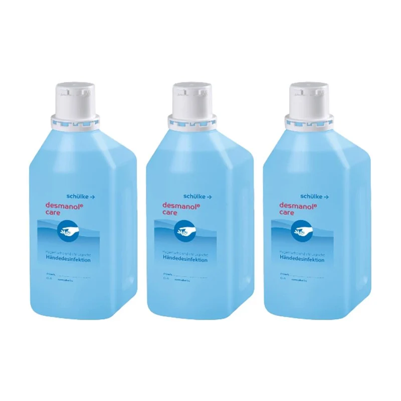 Schülke desmanol care | Alkoholische Händedesinfektion | 3 x 1 Liter Flasche