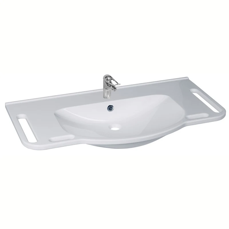 KIBOMED GTM1002 - großes behindertengerechtes Waschbecken, auch für Senioren, 1000x555 mm