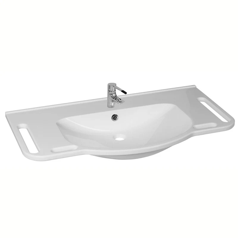 KIBOMED GTM1002 - großes behindertengerechtes Waschbecken, auch für Senioren, 1000x555 mm