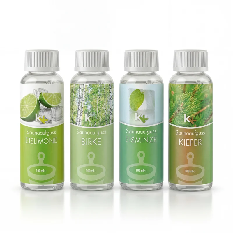 KK Saunaaufguss Set Skandinavien | Saunakonzentrat | 4 x 100 ml/Flasche
