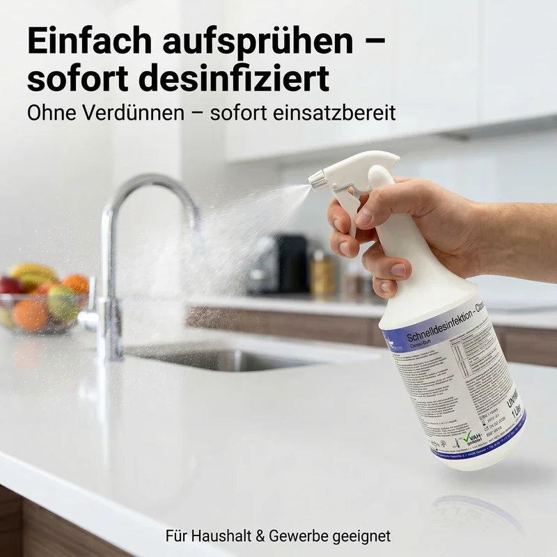 KK Schnelldesinfektion in praktischer Sprühflasche 3 x 1 Liter 3 Duftsorten