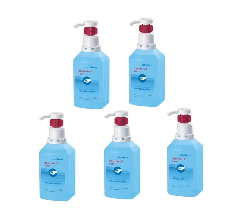 Schülke desmanol care hyclick | Alkoholische Händedesinfektion | 5 x 500 ml Spenderflasche
