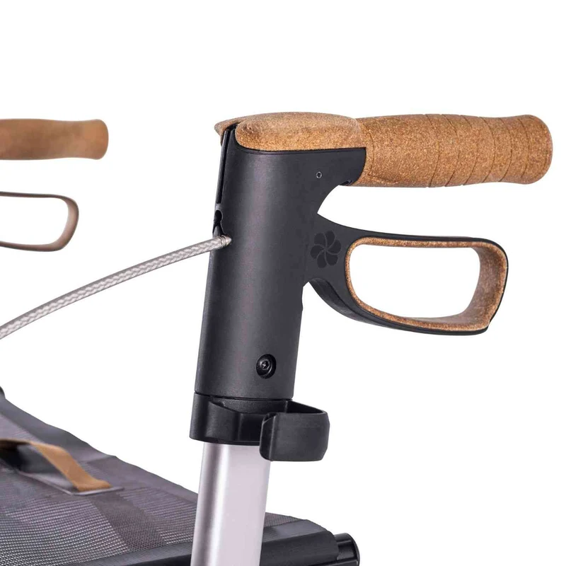 Saljol Carbon Rollator CR54 mit Schleifbremse für sicheres Bergabgehen - Vollausstattung (HMV: 10.50.04.1260) / Sitzhöhe 54 cm