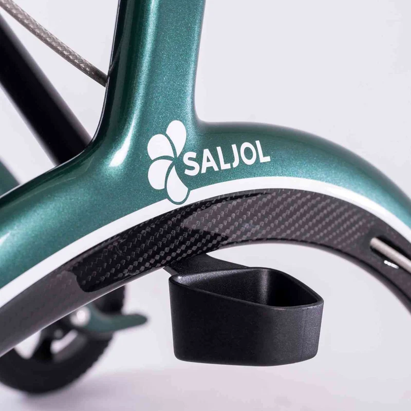 Saljol Carbon Rollator CR54 mit Schleifbremse für sicheres Bergabgehen - Vollausstattung (HMV: 10.50.04.1260) / Sitzhöhe 54 cm