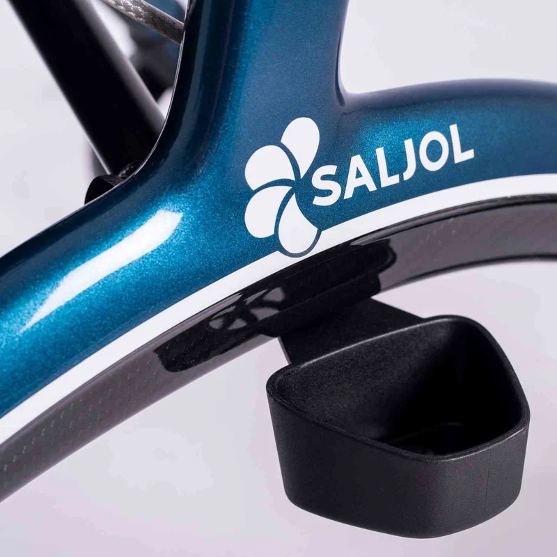 Saljol Carbon Rollator CR54 mit Schleifbremse für sicheres Bergabgehen - Vollausstattung (HMV: 10.50.04.1260) / Sitzhöhe 54 cm