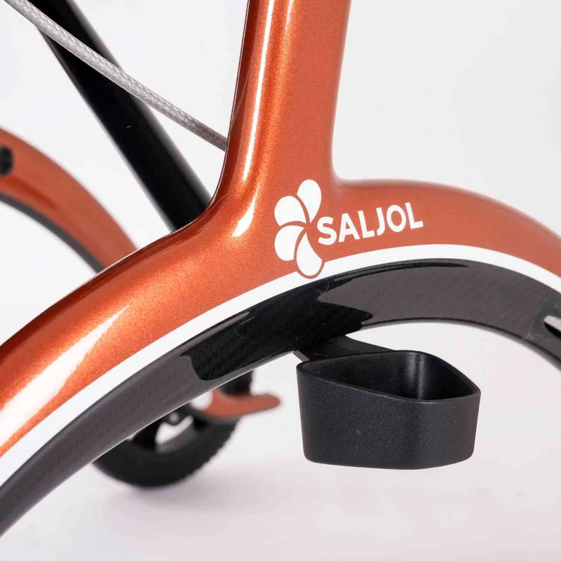 Saljol Carbon Rollator CR54 mit Schleifbremse für sicheres Bergabgehen - Vollausstattung (HMV: 10.50.04.1260) / Sitzhöhe 54 cm