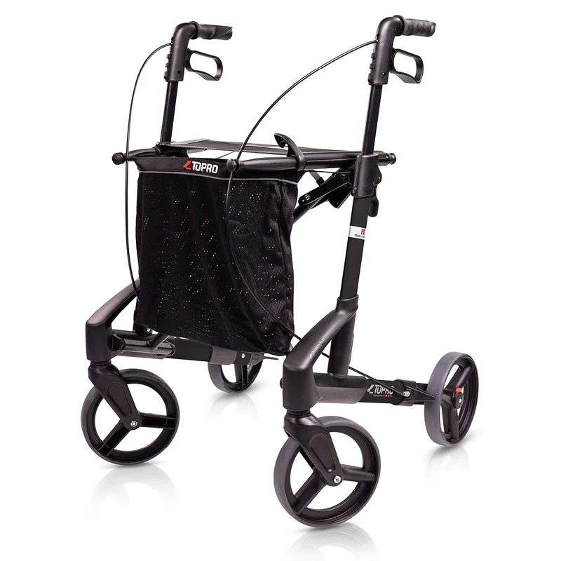 TOPRO Troja Original Black Series M (6,8 kg) - Leichtgewichtrollator (HMV: 10.50.04.1240)