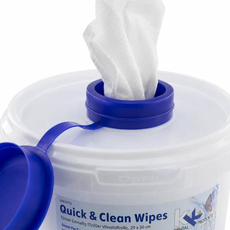 KK Quick & Clean alkoholische S-Wipes ready to use Refillbeutel + Spendereimer