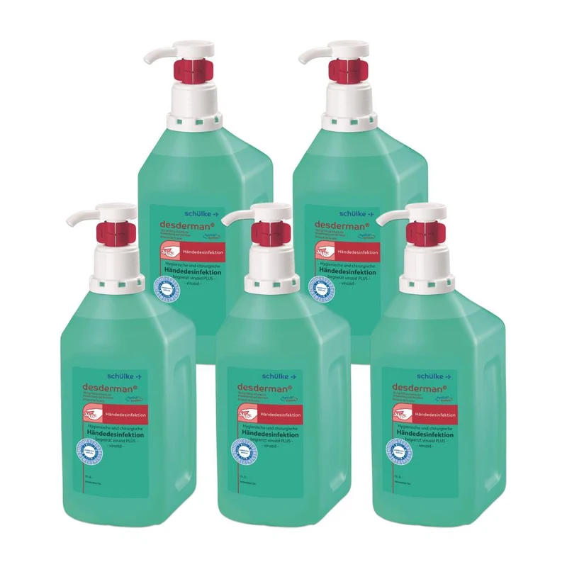 Schülke Desderman | 5 x 1000 ml Hyclick | Händedesinfektionsmittel | Desinfektionsmittel