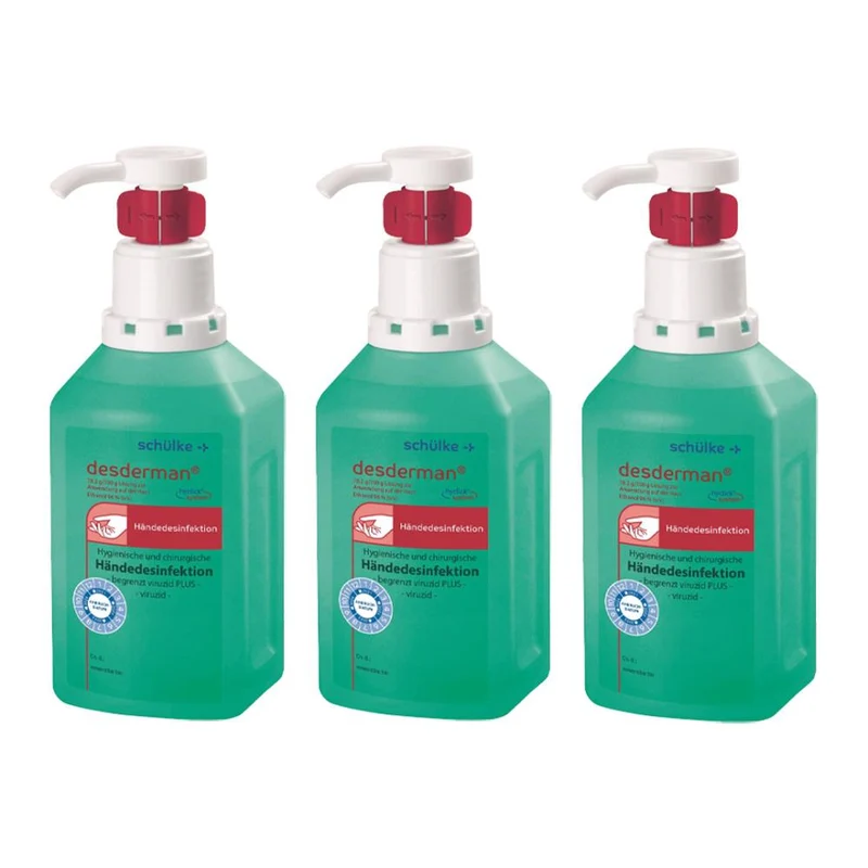 Schülke Desderman | 3 x 500 ml Hyclick | Händedesinfektionsmittel | Desinfektionsmittel