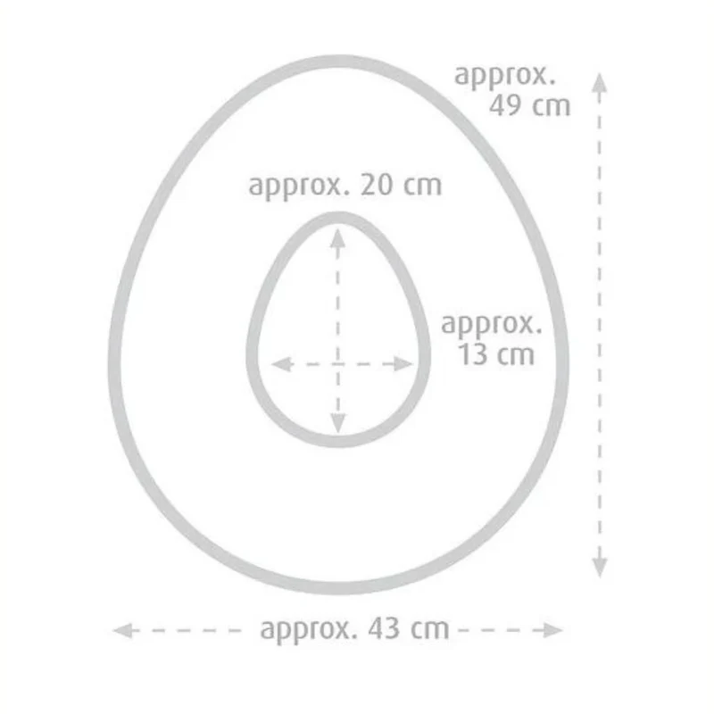 novacare® Sissel Sitzring oval mit Bezug - Druckentlastendes Sitzkissen - 43 x 49 cm, H 7,5 cm
