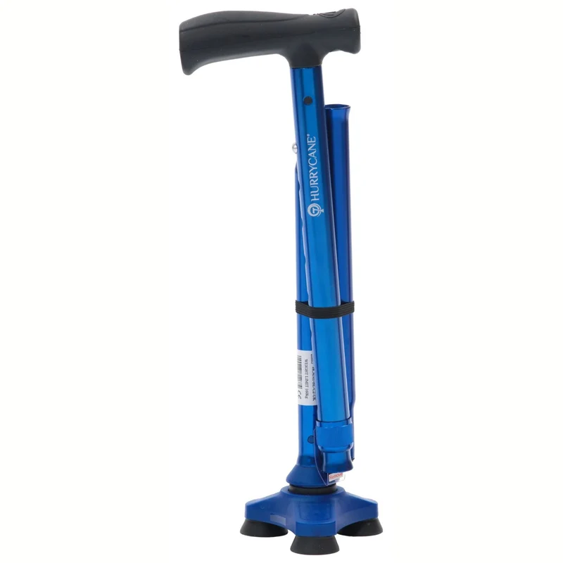 Drive Medical Gehstock Hurrycane, blau – faltbar, sicher & stilvoll