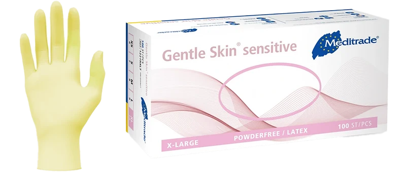 Meditrade Latexhandschuhe Gentle Skin® sensitive XS - XL 100 Stück/Box